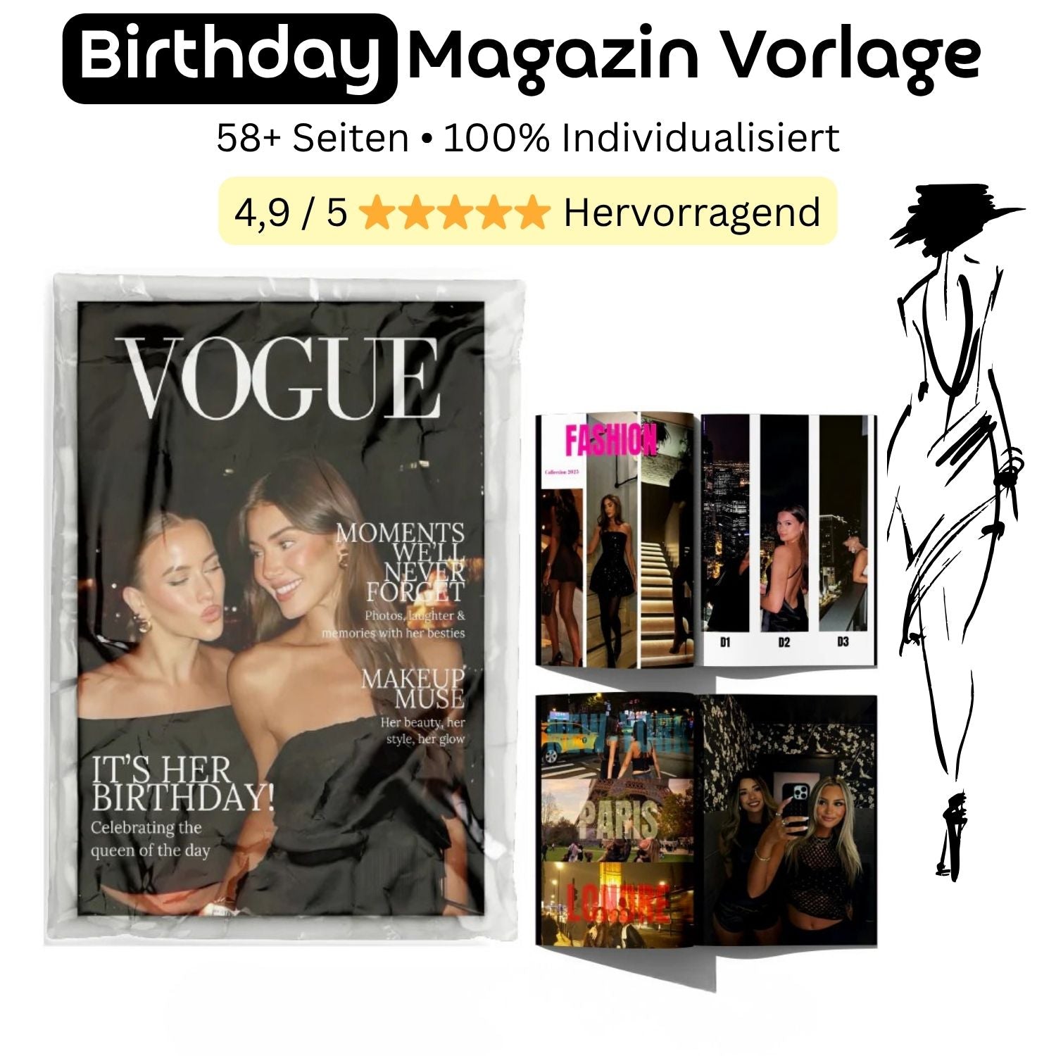 Birthday Magazin Vorlage