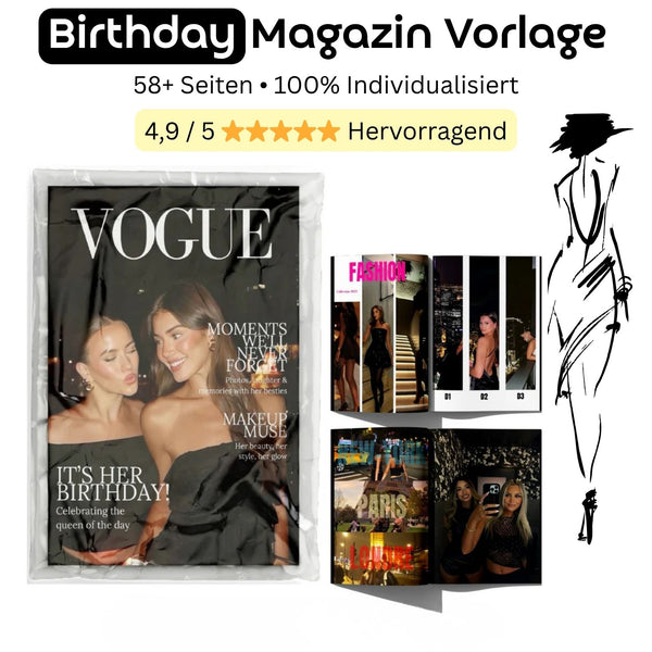 Birthday Magazin Vorlage